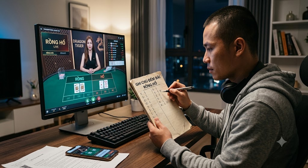 đếm bài trong trò rồng hổ trực tuyến